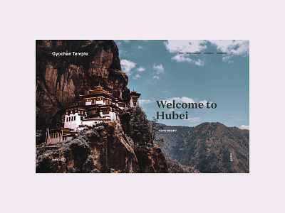 Chinese temple advertising branding china design journey magazine mountain site temple travel trip typography web