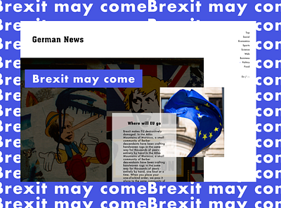 news site brexit design politics site typography usa web