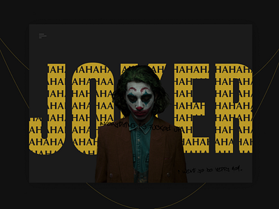Promotion site advertising clown design film joker model movie site smile web
