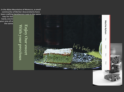 cake branding design green japan magazine site snow tea web web design winter