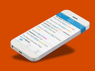 Text-based Expense Tracker Concept app expense flat ios ios7 iphone mobile money time tracking