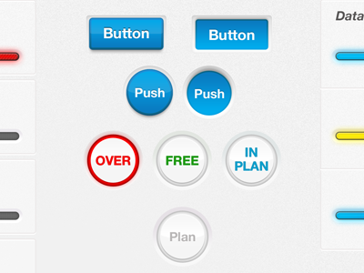UI Elements Set-1 3d android buttons elements ios mobile modern ui