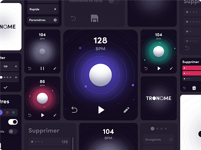 TRONOME - Le rythme au poignet app application beats design graphic design logo music pulse smart watch ui ui design ux