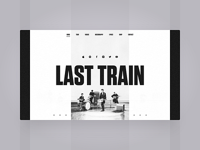 Redesign non officiel du site de "Last Train" band design last last train music rock rockband the big picture train ui design website
