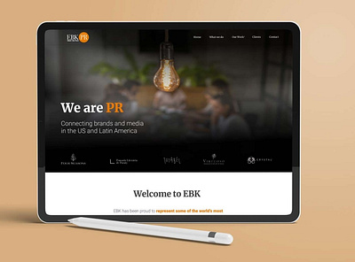 EBK - Public Relation design ui website website design