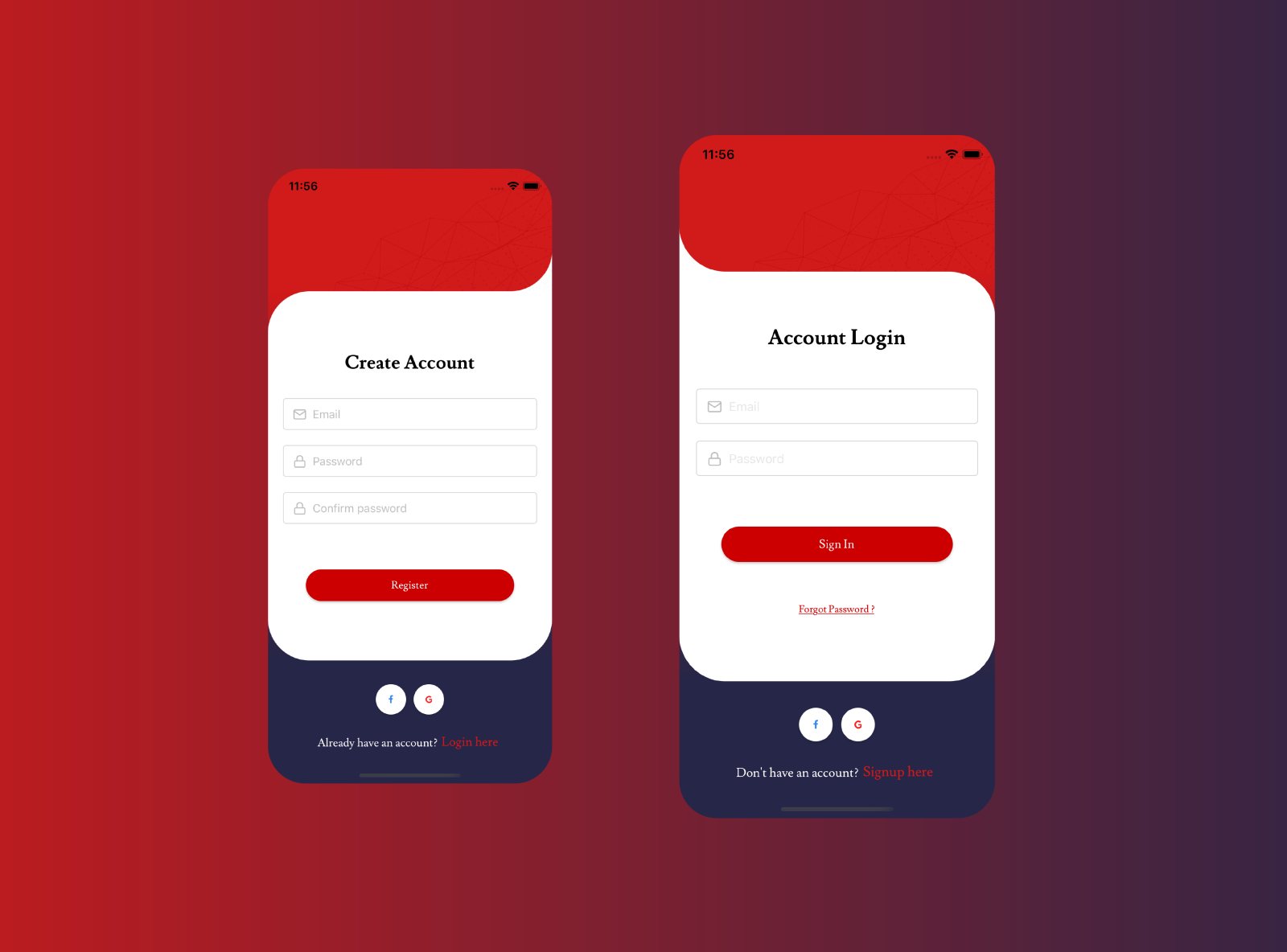 Auth Screen by Abed Zim on Dribbble