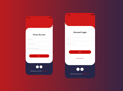 Auth Screen app login design login page mobile mobile app signup ui ux