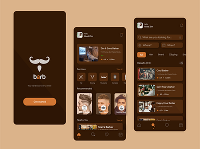 Barber App Concept app barber barber app barber app concept barber app design barber shop login design mobile mobile app ui