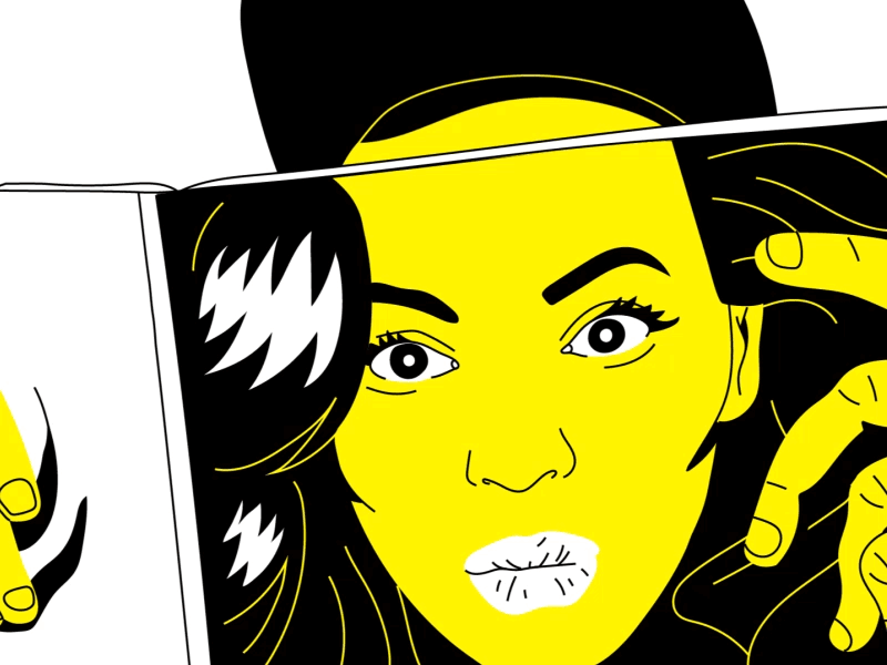 Beyoncé? after effects animation beyonce character comic face motion movie mowe relampago yellow