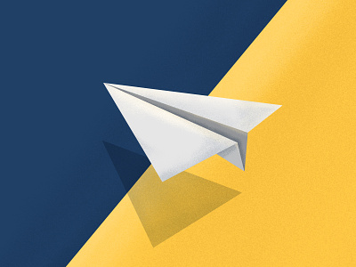 Motion Industry - Advertising ads advertising airplane article blog blue illustration motion motion design paper airplane texture yellow