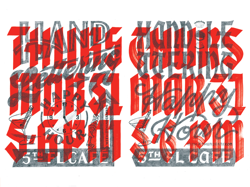 Hand Lettering Happy Hour