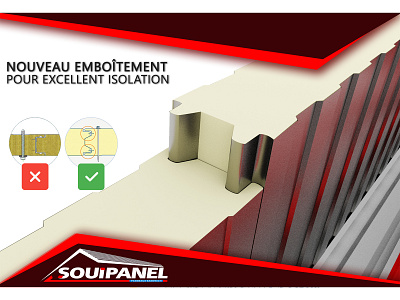 Emboitement panneau sandwichs c4d digitalmarketing facebook photoshop souipanel