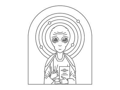 St Alien alien christian christianity icon saint ufo