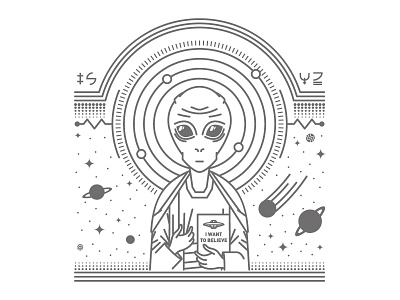 St Alien alien christian christianity icon saint ufo