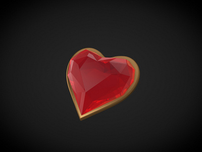 Jewellery 3d cinema 4d gold heart jewellery