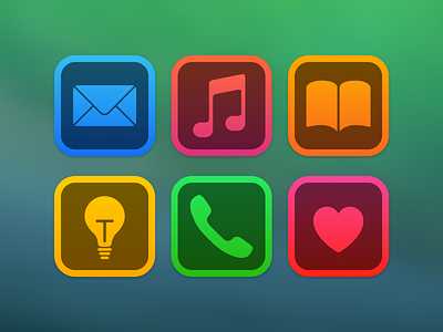 Colourful Icons colourful icons ios iphone