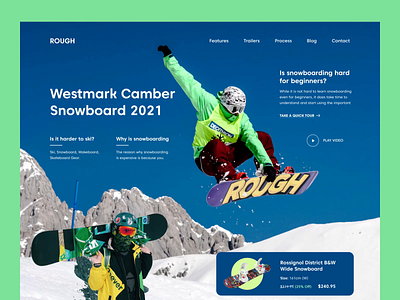 Snowboard Website Design & Animation 3d about us agency web animation animation design branding design graphic design header design home page illustration landing page logo motion graphics snowboaed web snowboard ui web animation web design web interaction
