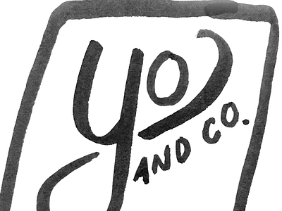 Yo & Co brand brush pen graphic design hand lettering sketching typography