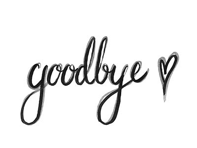 Goodbye brush pen doodle goodbye hand lettering sketch typography