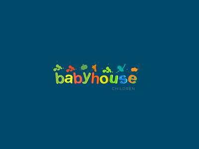 Baby House Text branding design graphic design illustration logo ui vector