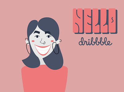 Hello, Dribbble! design flat illustration illustrator lettering logo type typography vector web