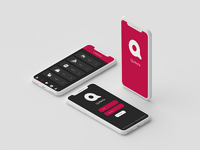 Quibsta UI Design app application design flat icon logo minimal ui ux web