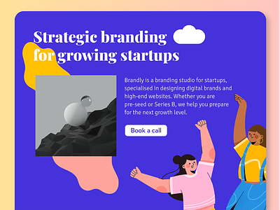 Visual Style for Landing Page branding design flat graphic design illustration landing page startup ui vector visual style