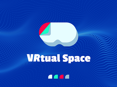 VRtual Space Logo branding digital branding graphic design headset logo logo logo design startup branding startup logo vector vr vr logo
