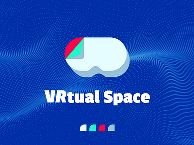 VRtual Space Logo branding digital branding graphic design headset logo logo logo design startup branding startup logo vector vr vr logo