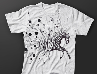 Zebra T-shirt branding design illustraion