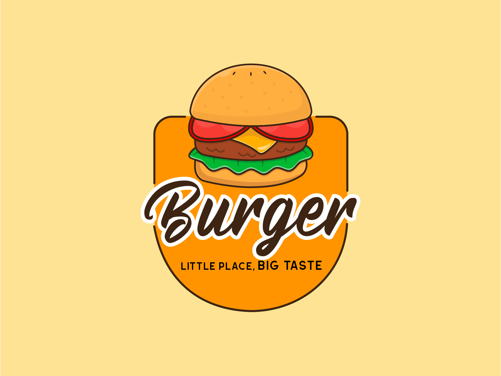 Burger - Badge Logo Concept by Pillow Leaf on Dribbble