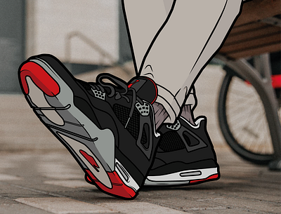 Jordan 4 - Illustration illustration illustration art illustrator