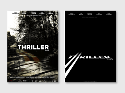 Thriller posters assignment graphic design photography poster poster design thriller typography