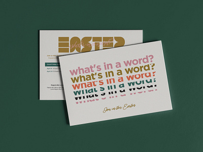 What's in a word? art campaign church church design easter graphicdesign mustard typography word