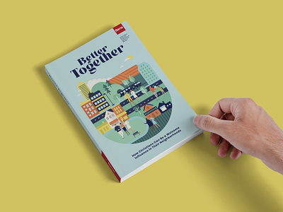Better Together book cover book cover design colorful community illustration neighborhood neighbors people soft cover vibrant