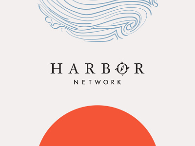 Harbor Network Branding branding church health nautical sea shapes waves