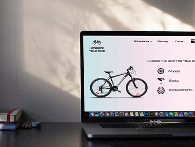 Bike shop web site bike branding design landing mainpage online shop web