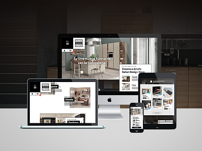 Italian Design Store asimetry black and white ui web design