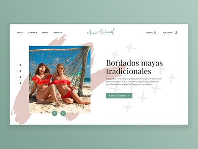 Maria Michaud - ECommerce Site ecommerce green swimsuit ui ux web webdesign website white