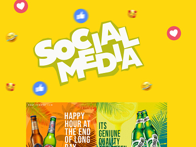 social media branding design flat typography ui