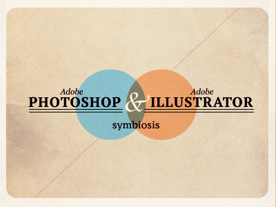 Symbiosis colors poster retro typography