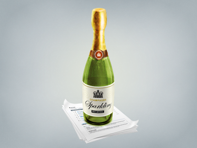 Champagne bottle for Sparklingapp