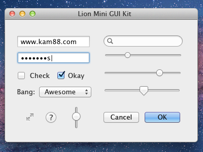 Lion Mini Gui Kit (+psd) gui kit lion mac psd