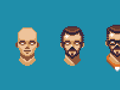 Pixel Dudes by Kamil Khadeyev on Dribbble