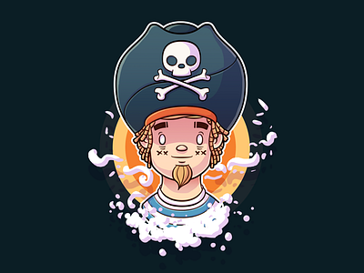 Pirate Doodle character illustration pirate
