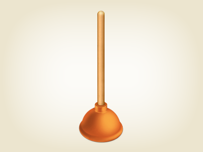 Plunger cartoon icon plunger