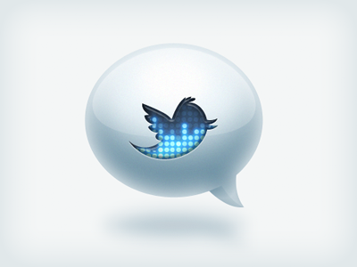 Trendy Twitter Icon bubble icon siri twitter