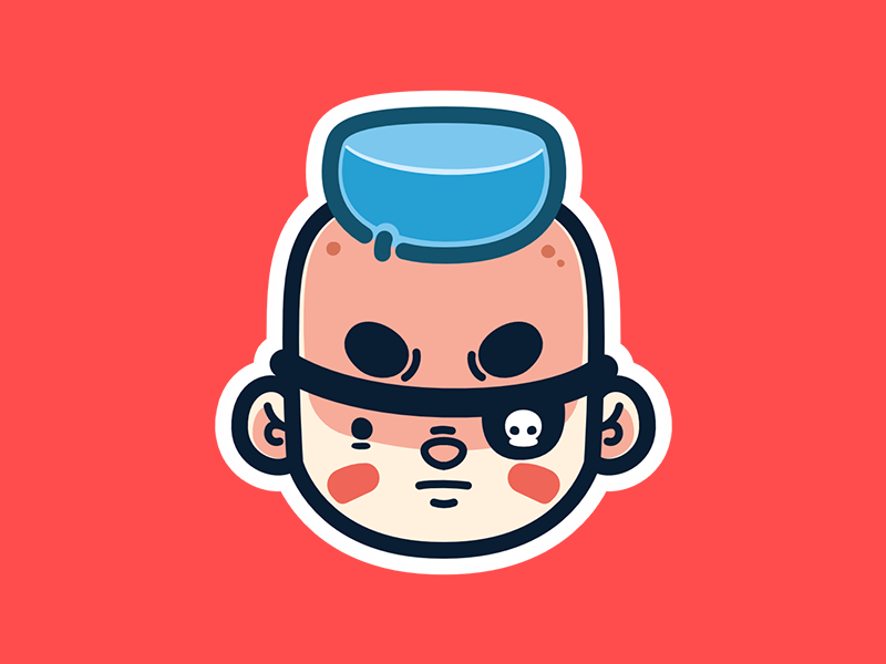Pirate Boy character illustration affinity cartoon pirate stickers