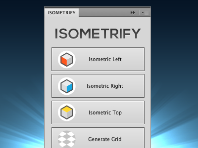 Isometrify isometric panel photoshop