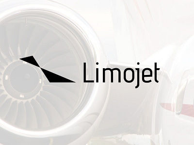 Limojet Identity - World-Class Aircraft Management black branding charter clean identity jet limo logo minimal plane private white